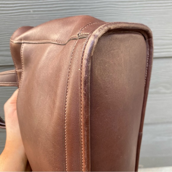 vintage coach 9303 bleecker tote handbag in brown leather - Picture 6 of 11